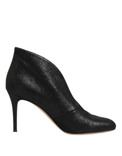 Escarpins à talons aiguilles Gianvito Rossi en noir métallisé