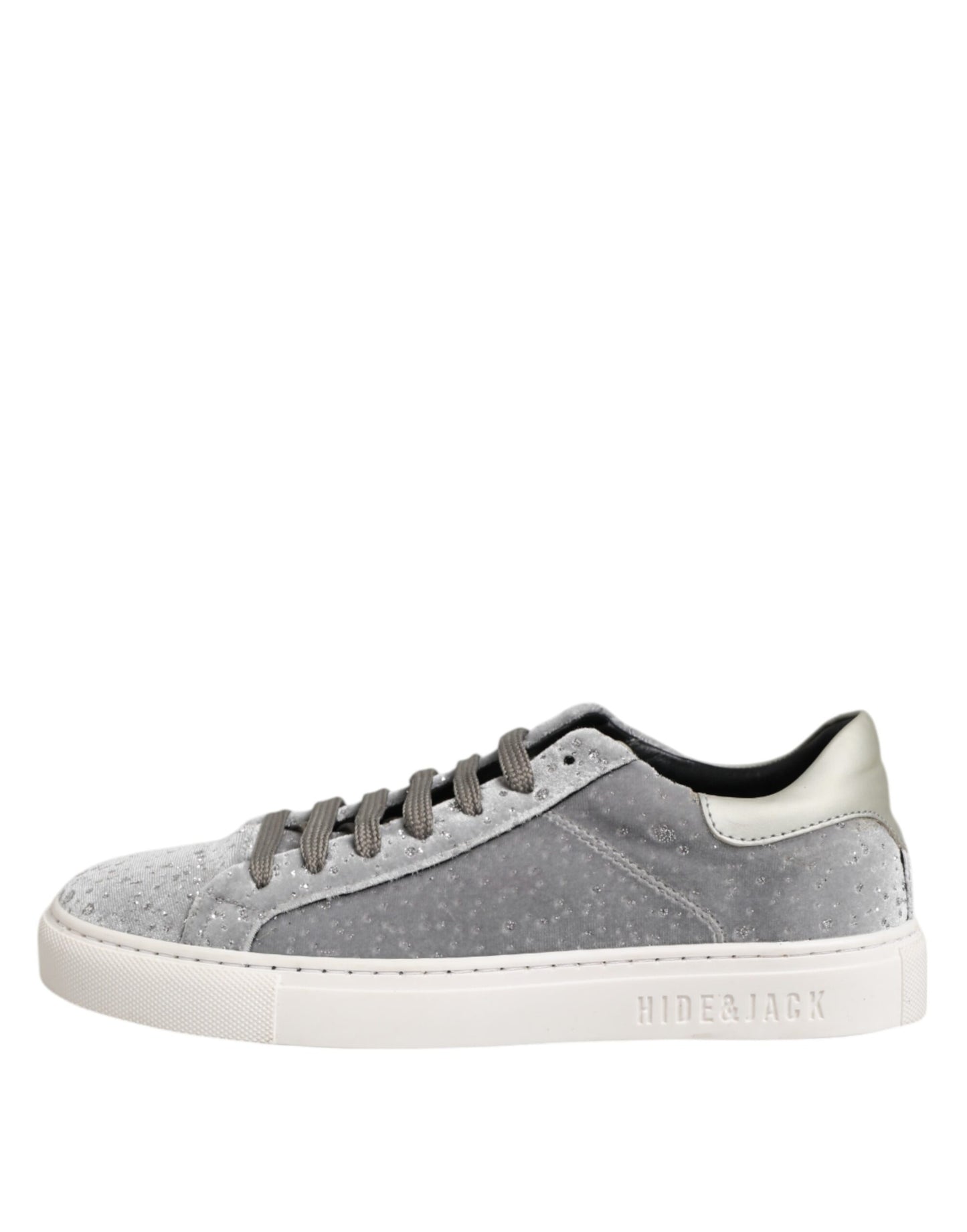 Sneakers basses en daim gris à lacets HIDE & JACK
