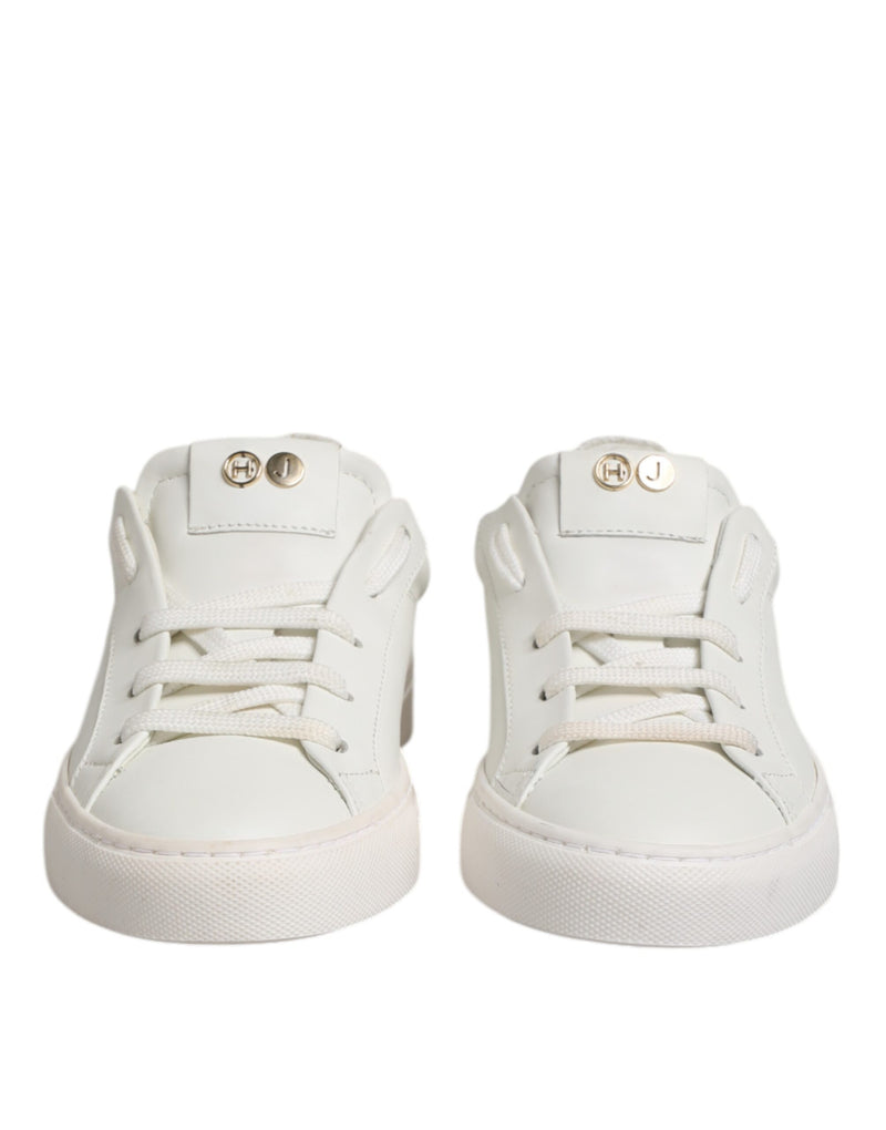 HIDE & JACK White Leather Low Top Lace Up Sneakers