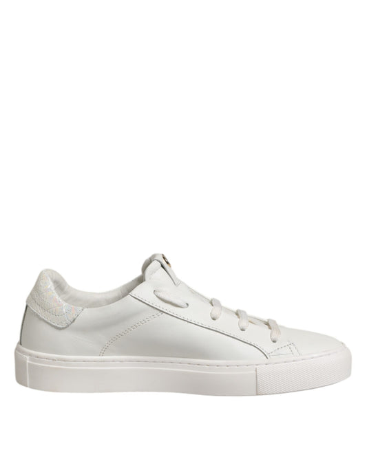 Sneakers basses en cuir blanc à lacets HIDE & JACK