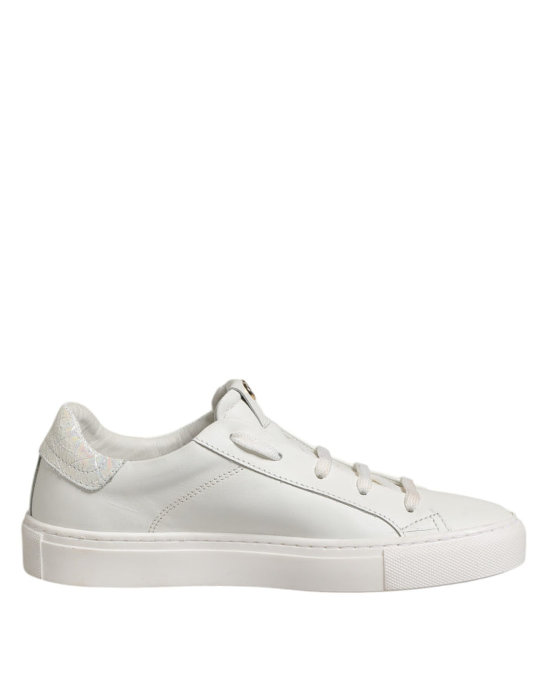 HIDE & JACK White Leather Low Top Lace Up Sneakers