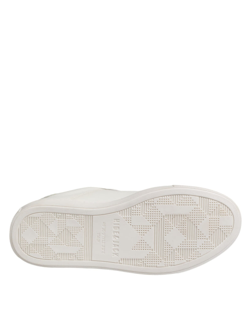 HIDE & JACK White Leather Low Top Lace Up Sneakers