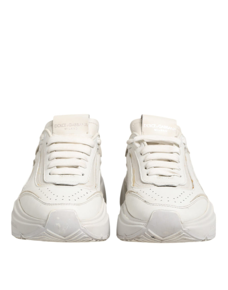 Dolce & Gabbana White DAYMASTER Calf Leather Sneakers