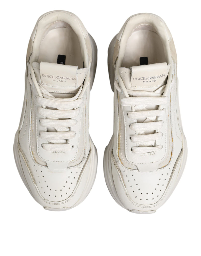 Dolce & Gabbana White DAYMASTER Calf Leather Sneakers
