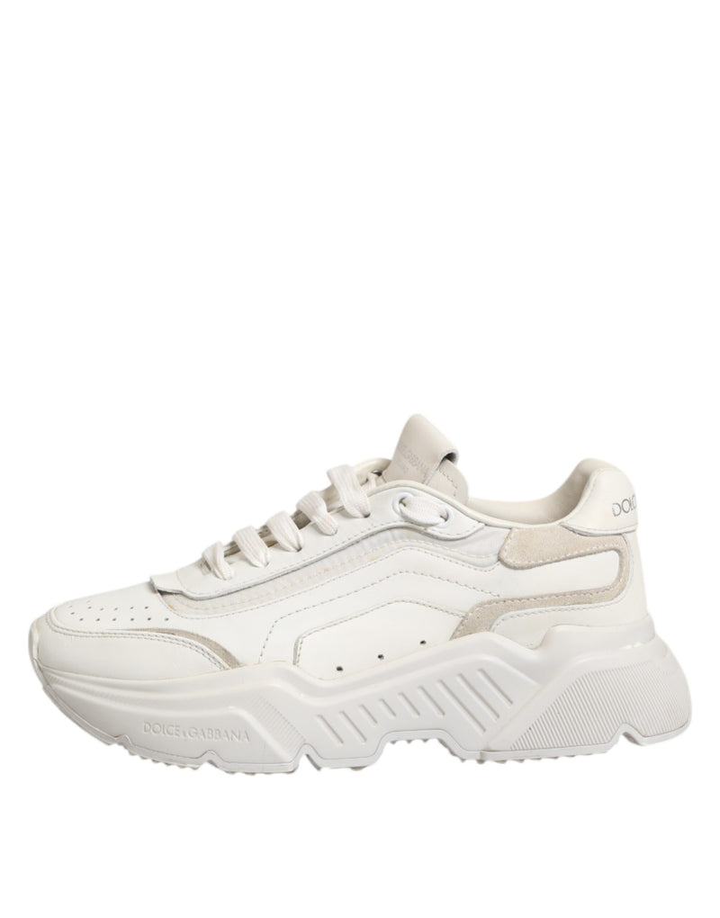 Dolce & Gabbana White DAYMASTER Calf Leather Sneakers