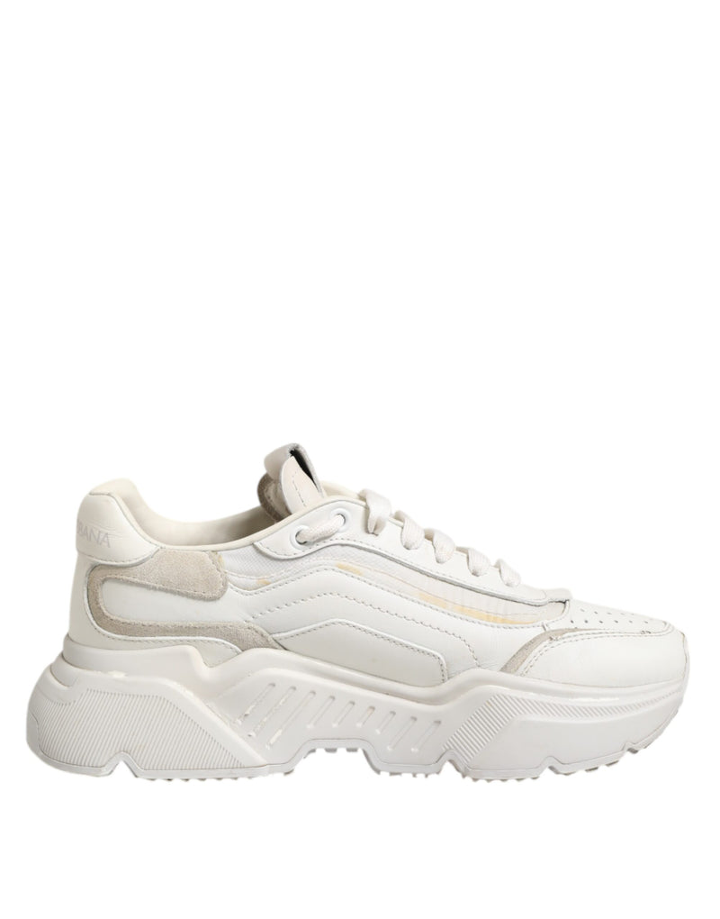 Dolce & Gabbana White DAYMASTER Calf Leather Sneakers