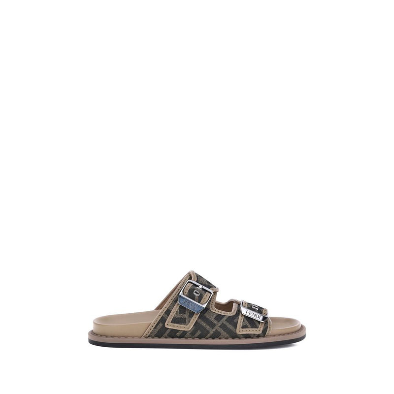 Fendi FF Sandals - Sandales en cuir luxueuses pour hommes