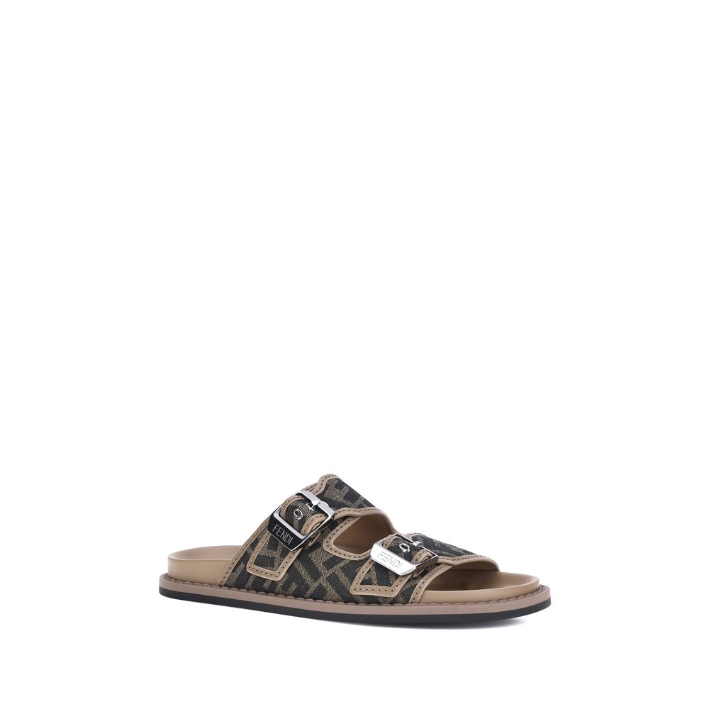 Fendi FF Sandals - Sandales en cuir luxueuses pour hommes