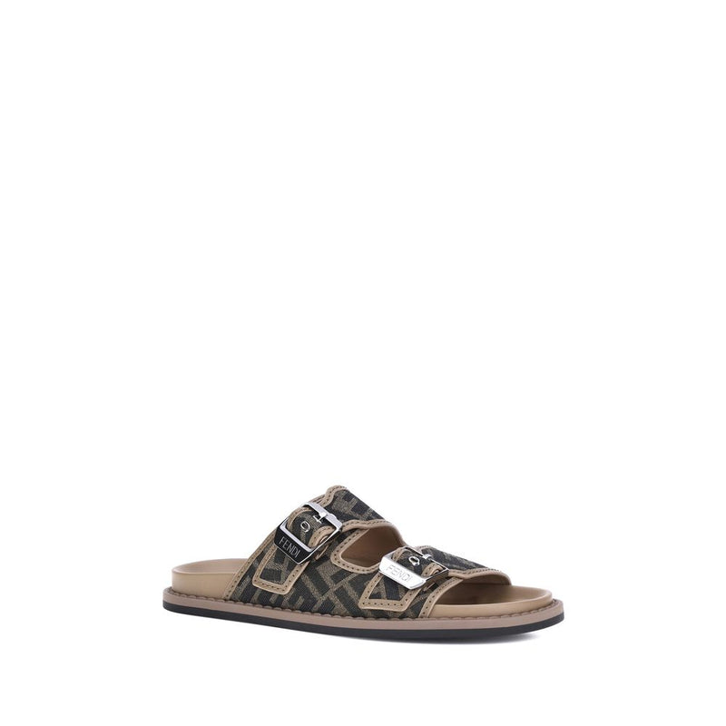 Fendi FF Sandals - Sandales en cuir luxueuses pour hommes