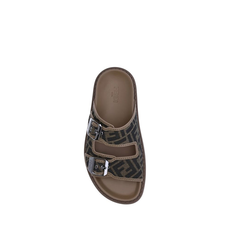 Fendi FF Sandals - Sandales en cuir luxueuses pour hommes