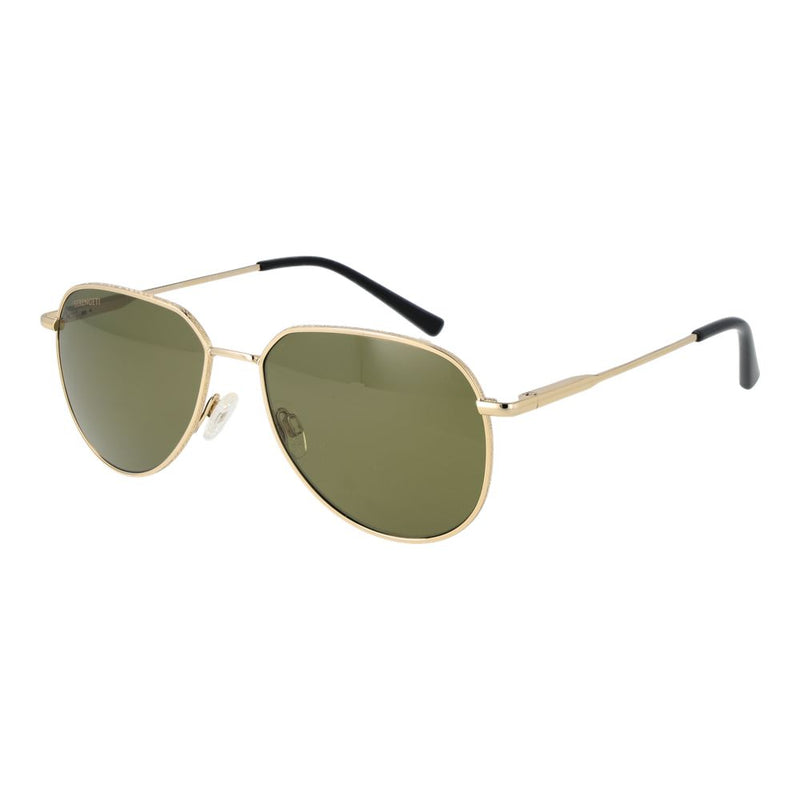 Serengeti Gold Unisex Sunglasses - Aviator Style with UV Protection
