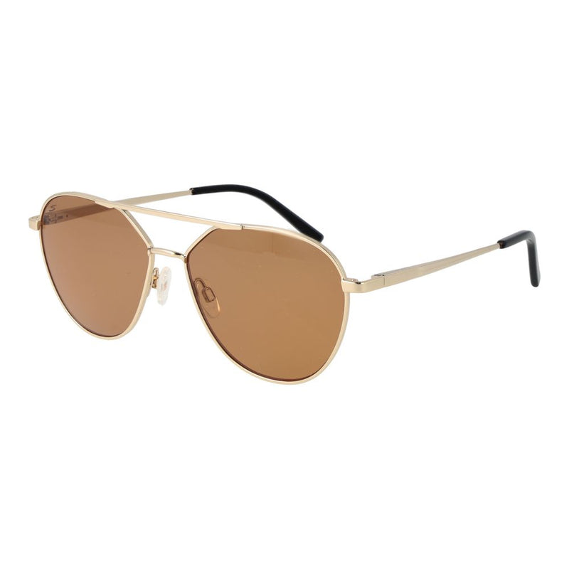 Serengeti Gold Unisex Sunglasses - Aviator Style with UV Protection