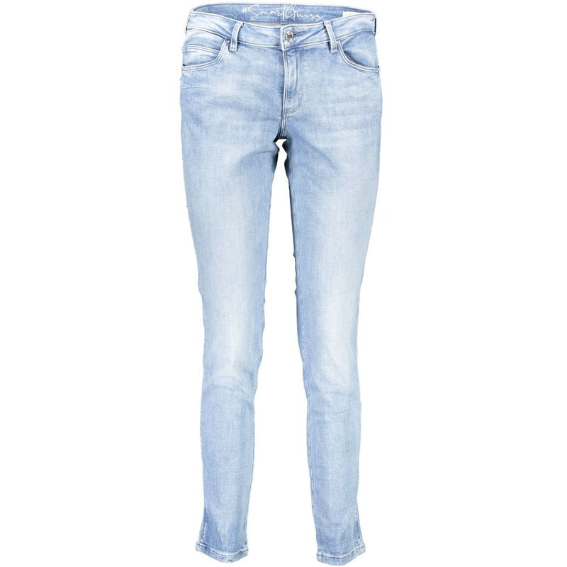 Guess Jeans Femme - Jean Skinny en Coton Bleu