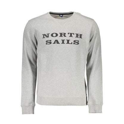 North Sails Gray Organic Cotton Men Sweater
