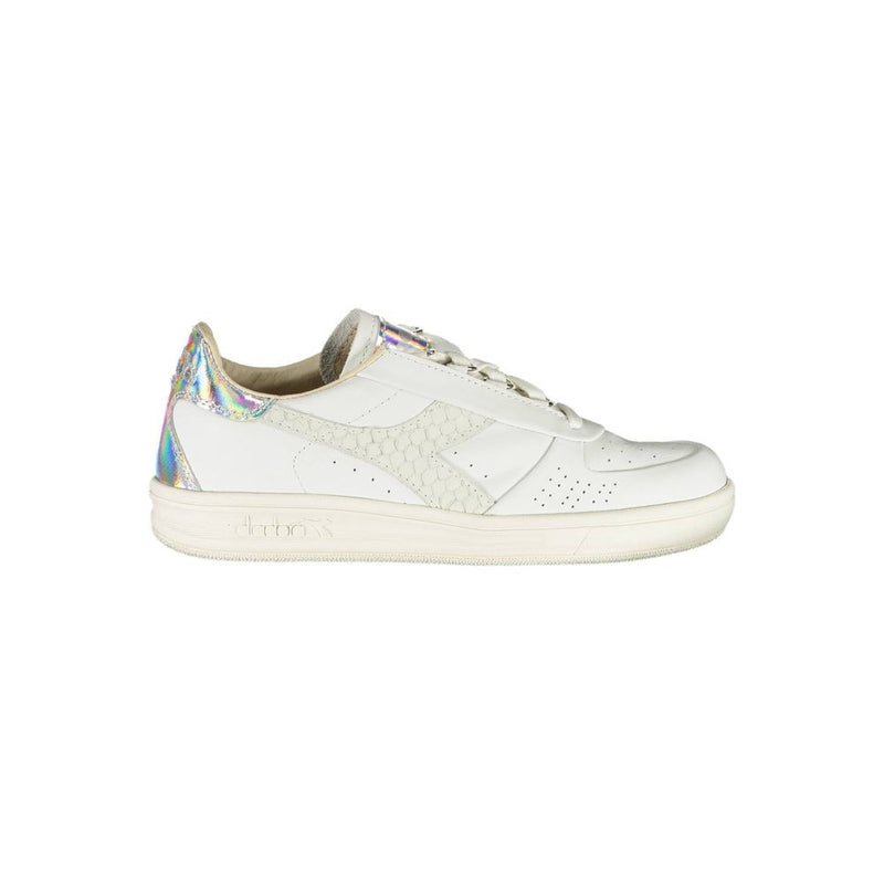 Diadora White Fabric Sneaker for Women - Stylish & Comfortable