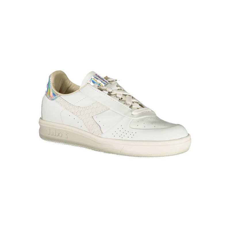 Diadora White Fabric Sneaker for Women - Stylish & Comfortable
