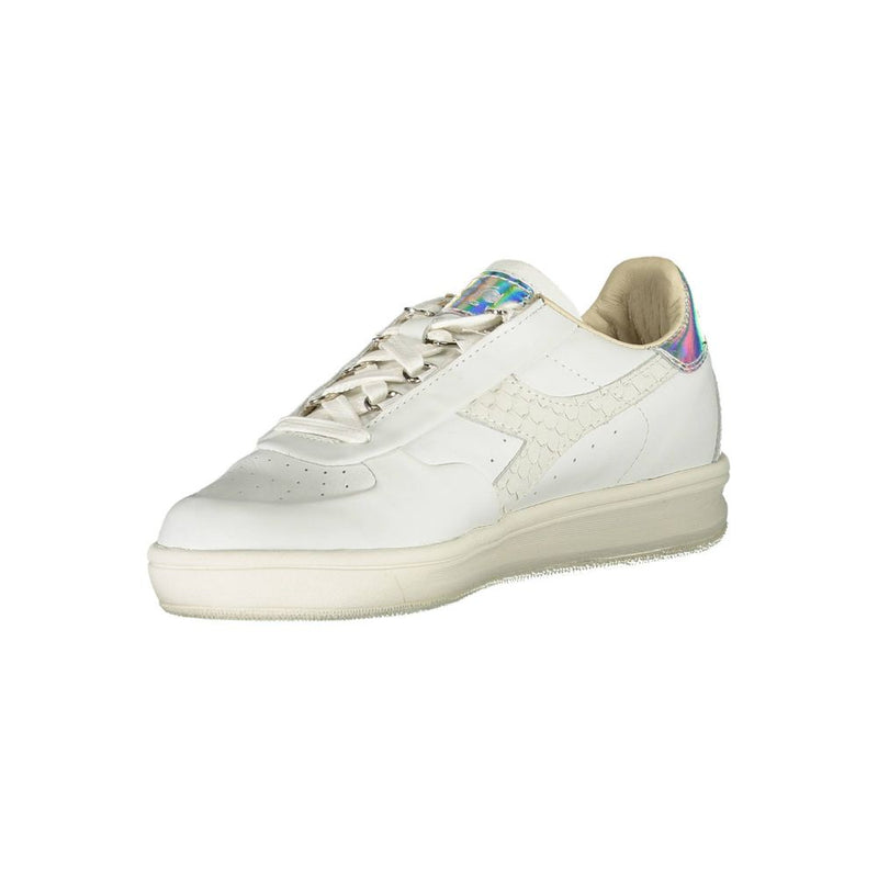 Diadora White Fabric Sneaker for Women - Stylish & Comfortable