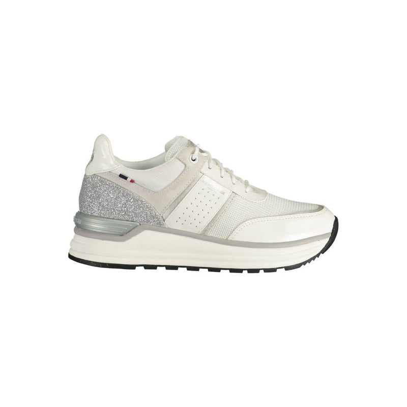 U.S. POLO ASSN. Women's White Polyester Sneakers - Confort et Style