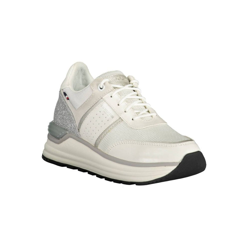 U.S. POLO ASSN. Women's White Polyester Sneakers - Confort et Style