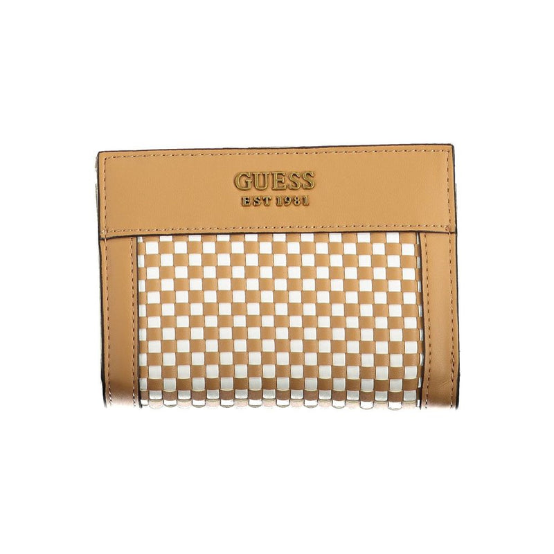Portefeuille en Polyéthylène Marron Guess Jeans - Élégant et Pratique