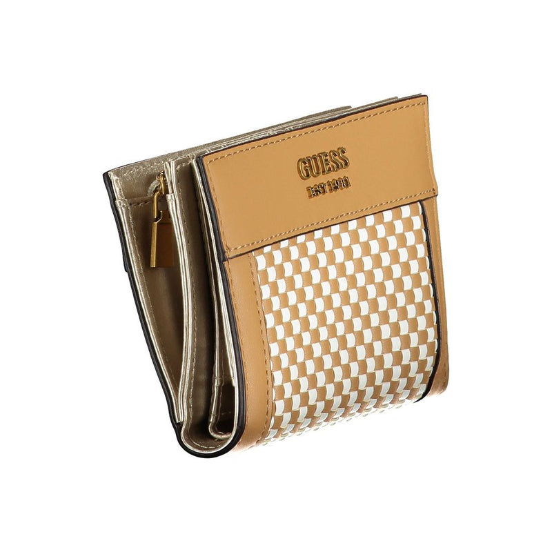 Portefeuille en Polyéthylène Marron Guess Jeans - Élégant et Pratique