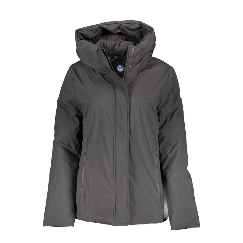 North Sails Black Polyester Jacket with Hood - Stylish & Functional