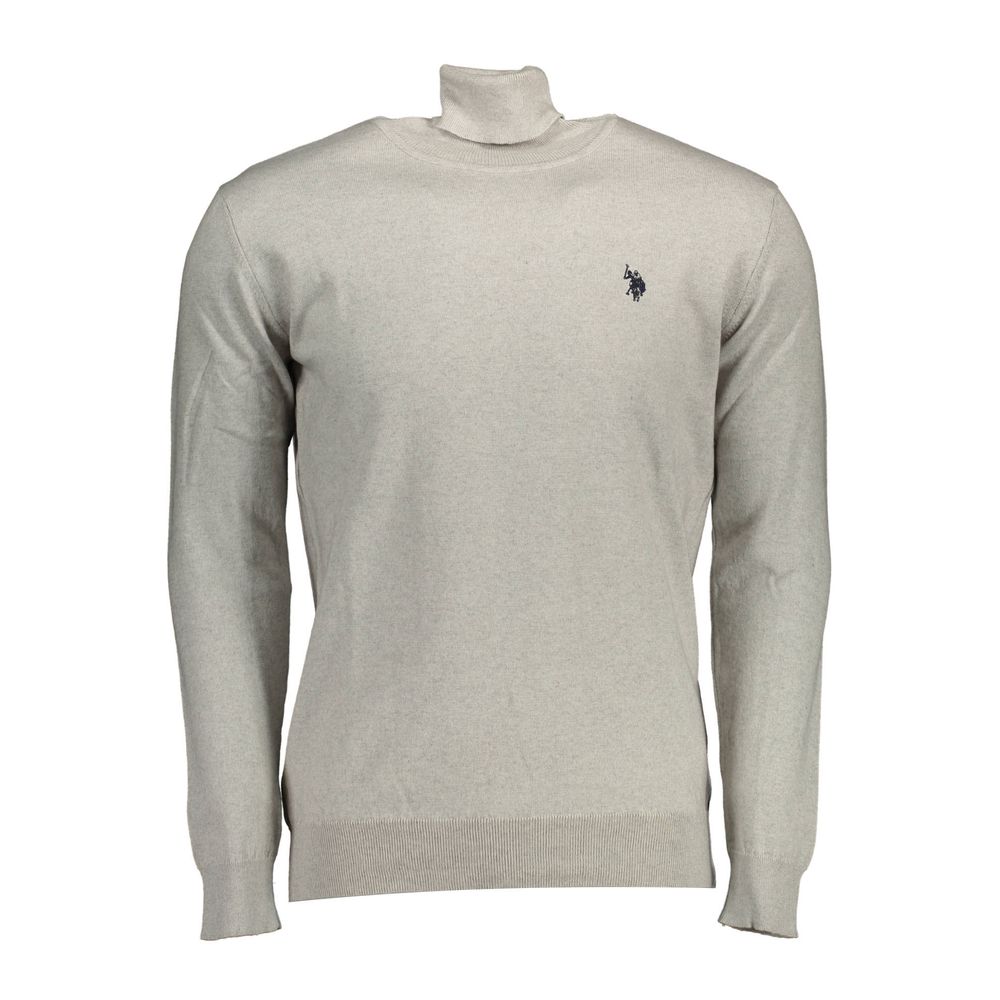 U.S. POLO ASSN. Gray Cotton Sweater - Turtleneck Style