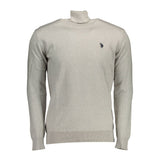 U.S. POLO ASSN. Gray Cotton Sweater - Turtleneck Style