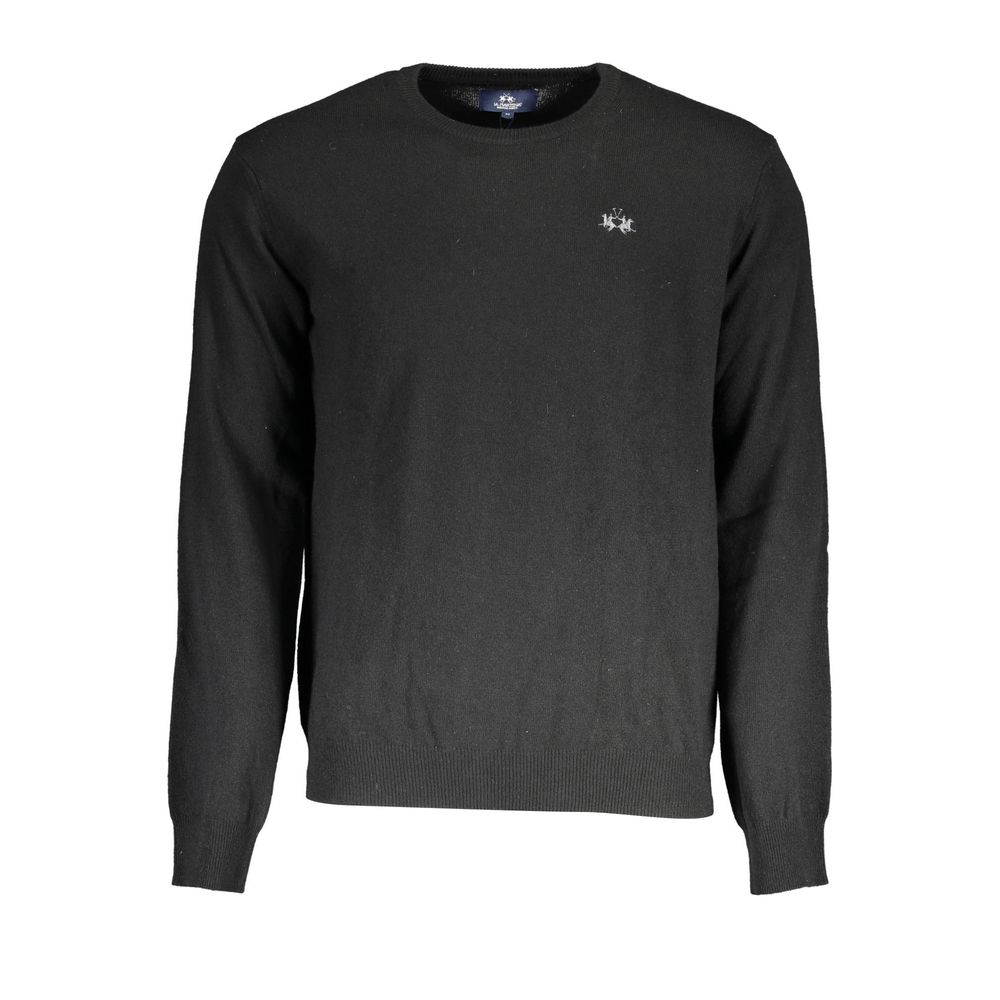 La Martina Black Wool Sweater - Élégance et Confort