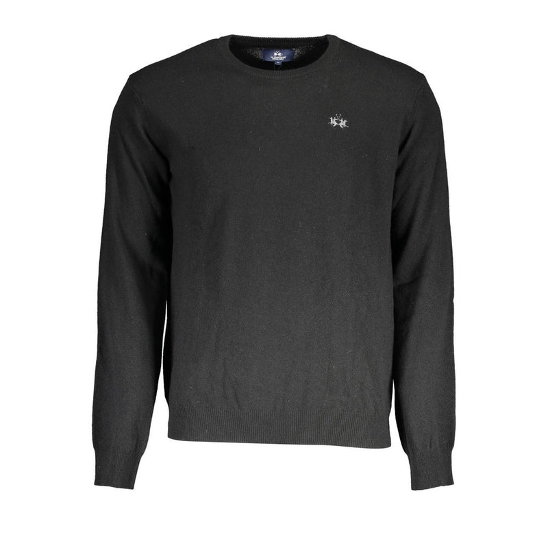 La Martina Black Wool Sweater - Élégance et Confort