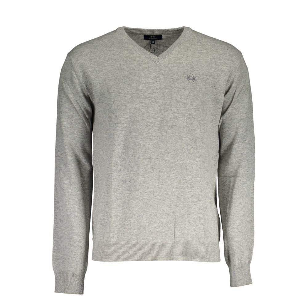 La Martina Gray Wool Sweater