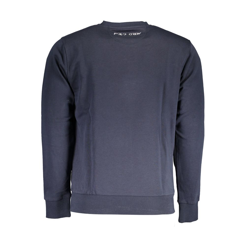 La Martina Blue Cotton Men Sweater - Elevate Your Style