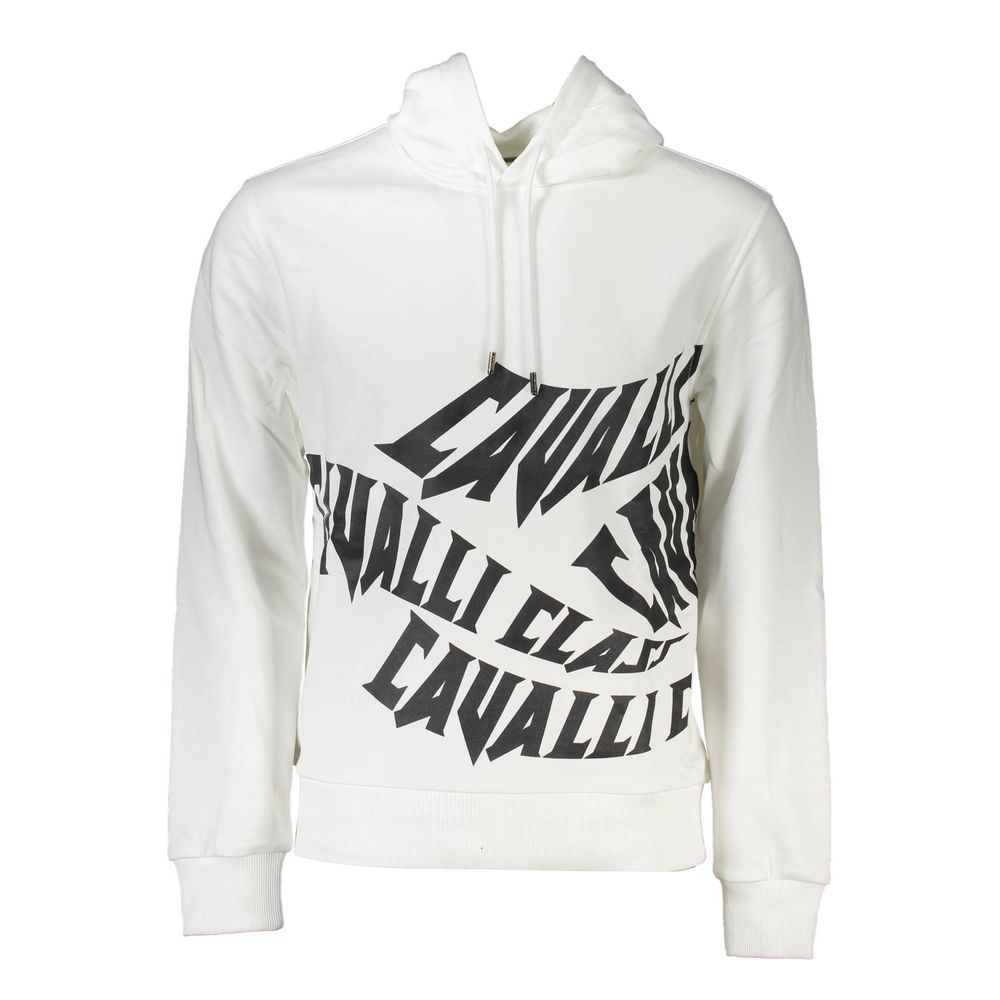 Pull en coton blanc Cavalli Class pour homme