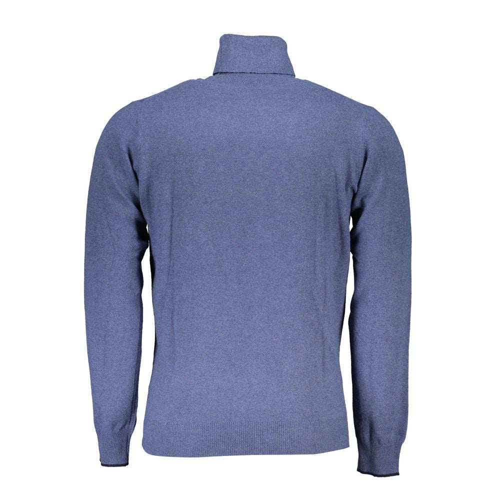 North Sails Blue Fabric Sweater - Turtleneck Style