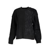 Desigual Black Cotton Sweater - Turtleneck Style for Every Occasion