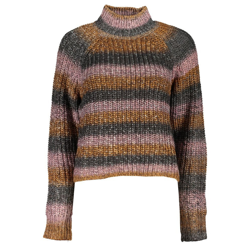 Desigual Gray Fabric Sweater - Elegant Turtleneck Style