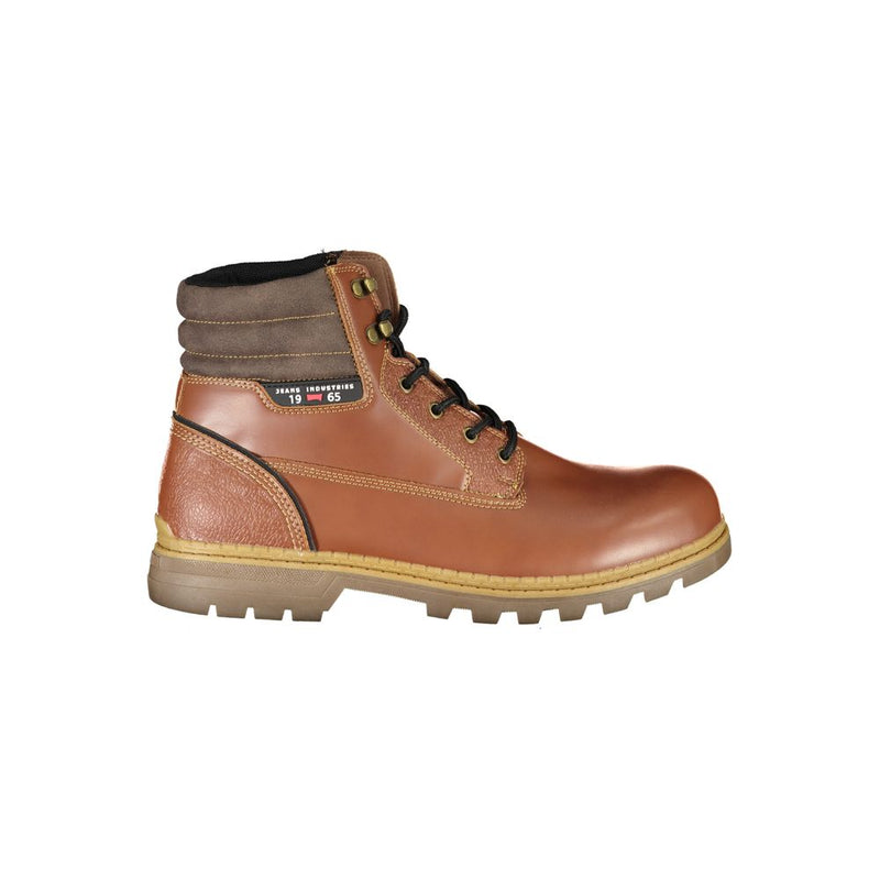 Carrera Brown Polyester Ankle Boots with Laces