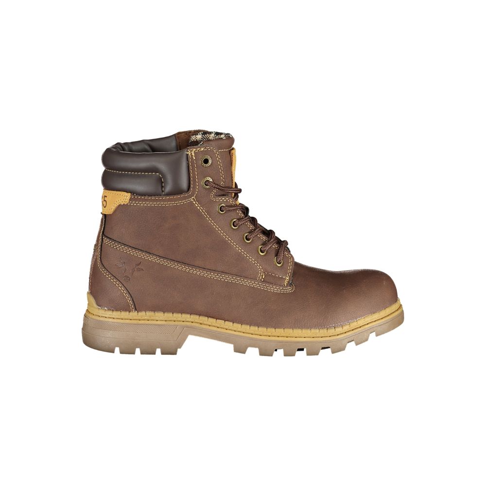 Carrera Brown Polyester Women Boot - Chic Lace-Up Design