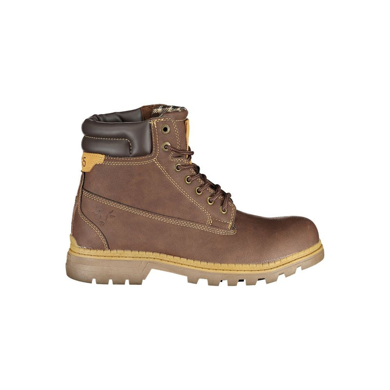 Carrera Brown Polyester Women Boot - Chic Lace-Up Design