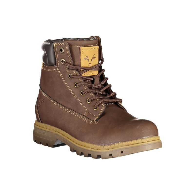 Carrera Brown Polyester Women Boot - Chic Lace-Up Design