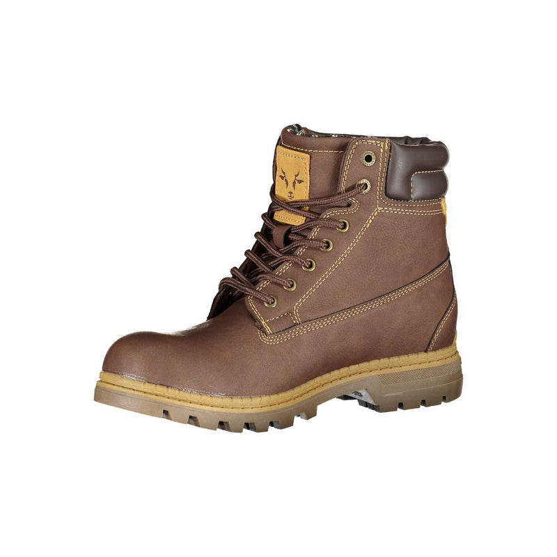 Carrera Brown Polyester Women Boot - Chic Lace-Up Design