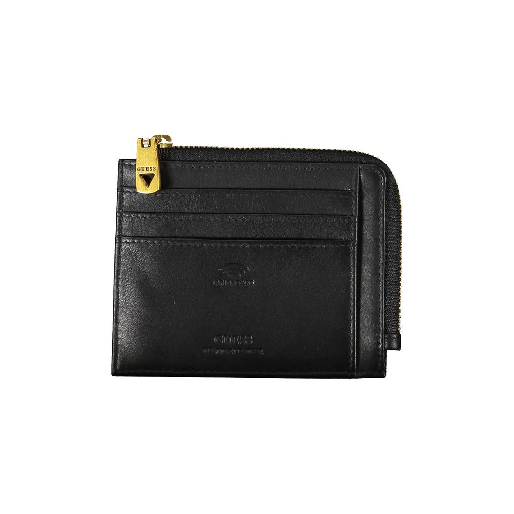 Guess Jeans Portefeuille en Cuir Noir