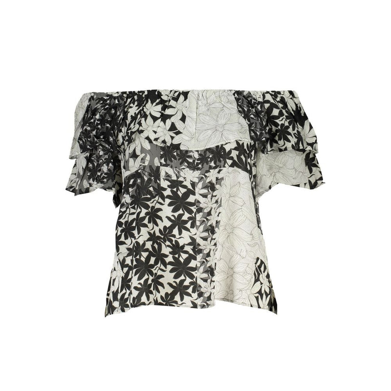 Desigual T-Shirt Femme Blanc en Coton - Chic et Confortable
