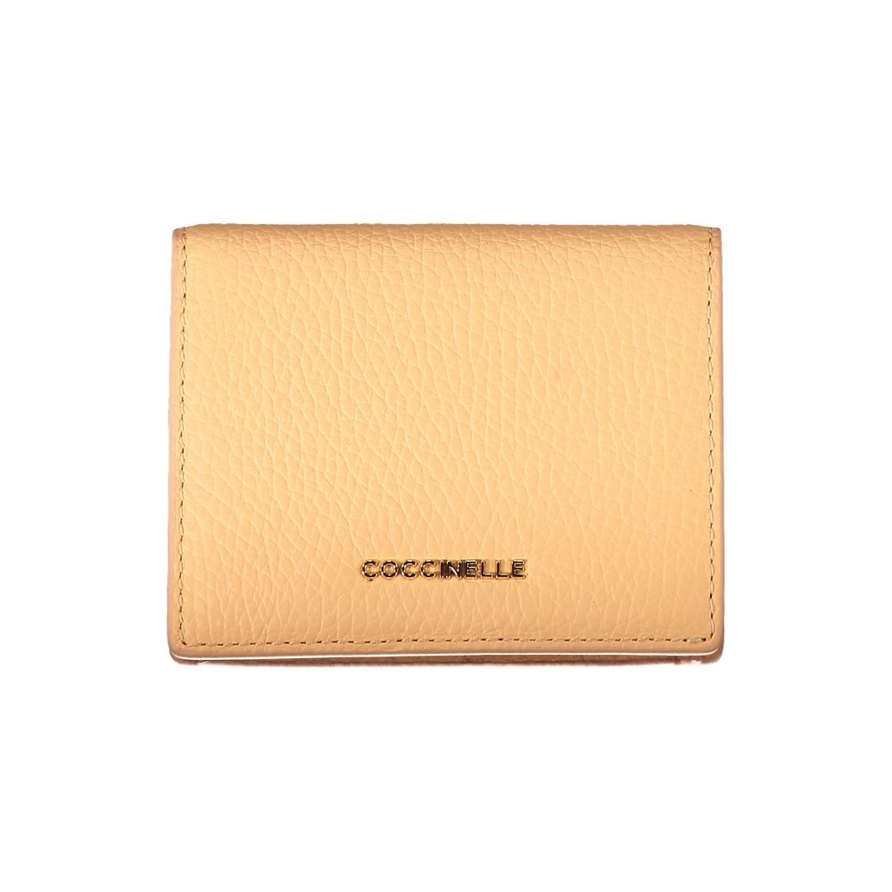 Coccinelle Porte-Monnaie en Cuir Orange - Accessoire Élégant et Pratique