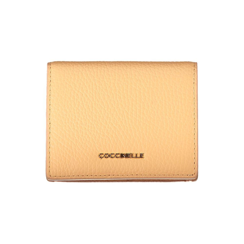 Coccinelle Porte-Monnaie en Cuir Orange - Accessoire Élégant et Pratique