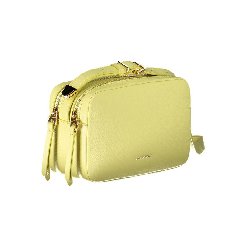 Coccinelle Sac à Main en Cuir Jaune - Élégant et Pratique