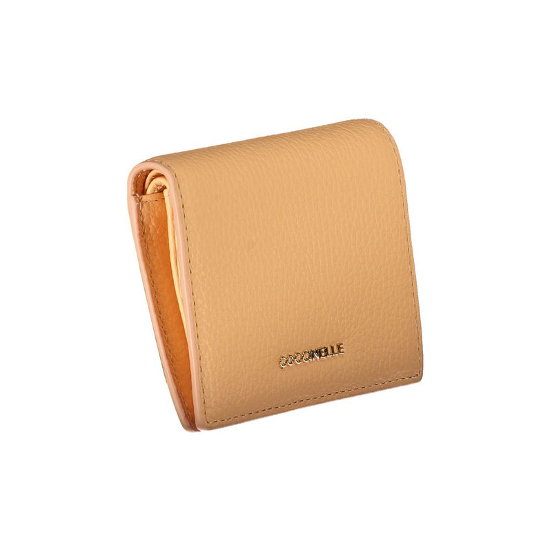 Coccinelle Porte-Monnaie en Cuir Orange - Accessoire Élégant et Pratique