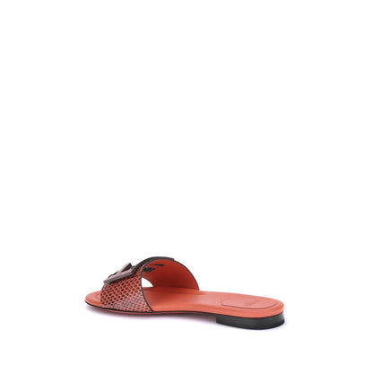 Sandales Fendi à imprimé python