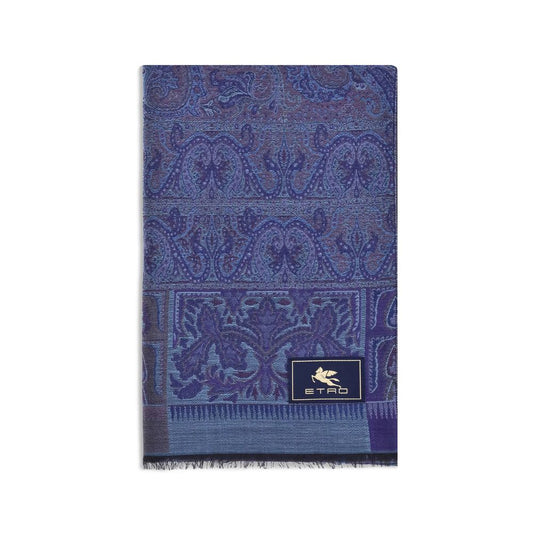 Etro jacquard wol en zijden sjaal