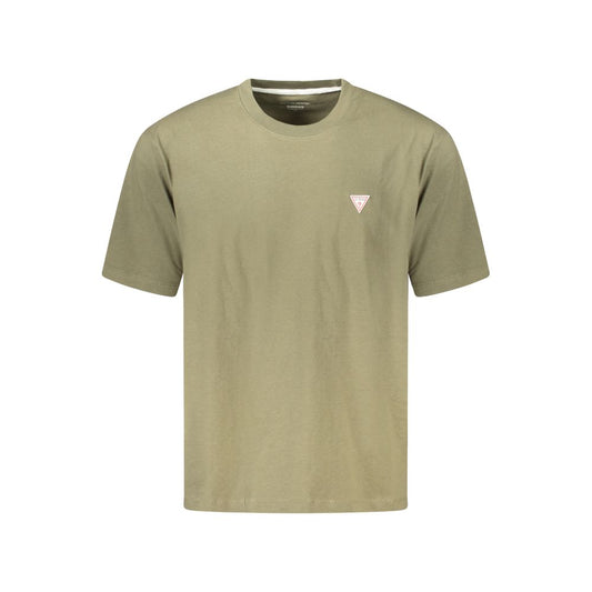 Guess Jeans Green Cotton T-Shirt - Oversized Crew Neck